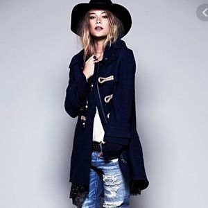 Free People Wooly Toggle Coat - M